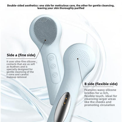 Temperature Sensing Silicone Facial Cleansing Brush