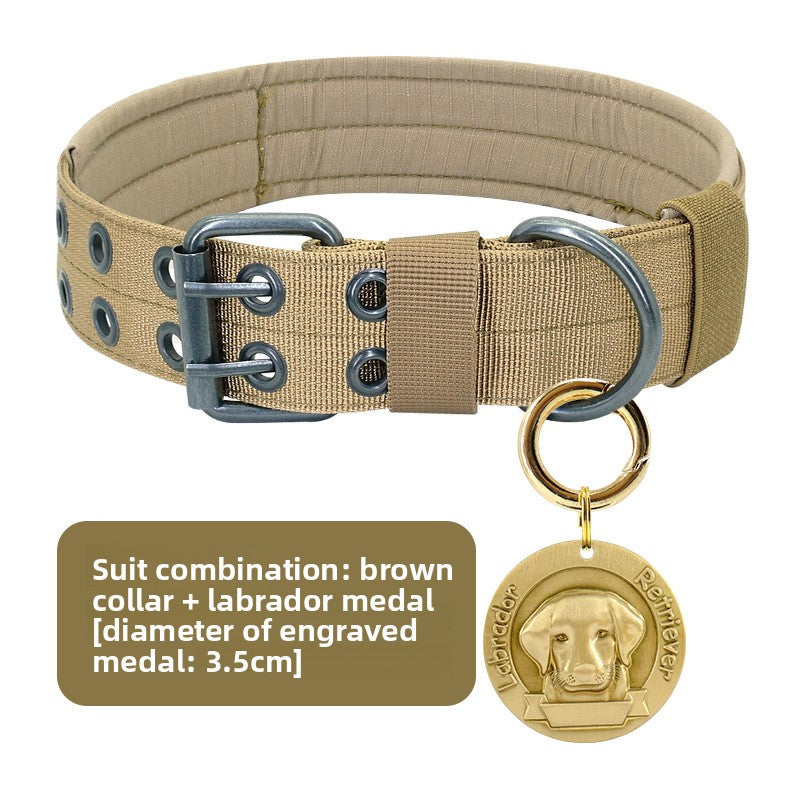 Adjustable Dog Collar with Leash for Medium Large Breeds