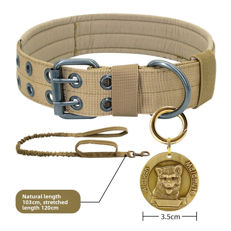 Adjustable Dog Collar with Leash for Medium Large Breeds