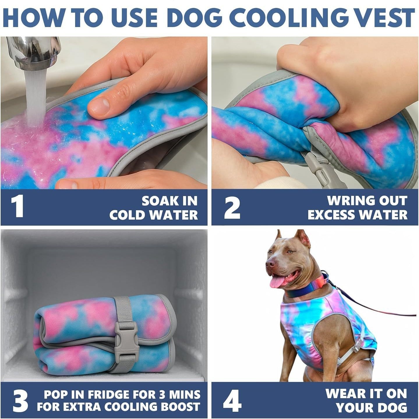 Dog Cooling Vest UV Protection Breathable