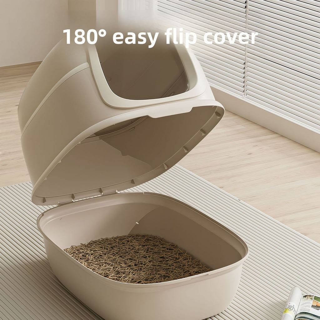 Fully Enclosed Cat Litter Box with UV Sterilization