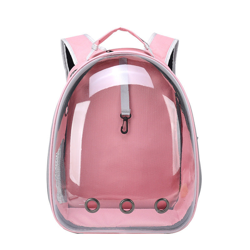 Portable Transparent Pet Backpack with Side Door