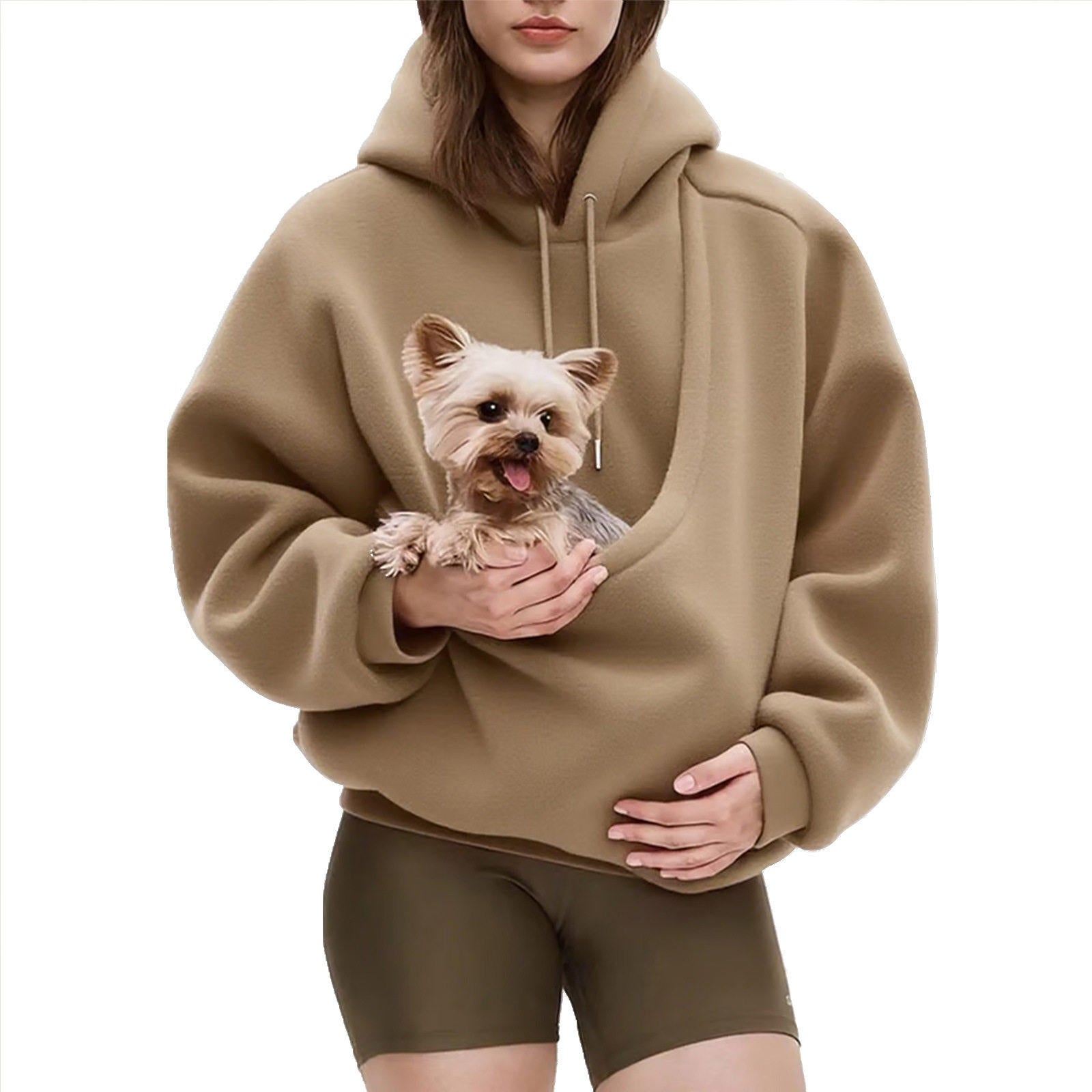 Hooded Plush Pet Carrier Sweatshirt