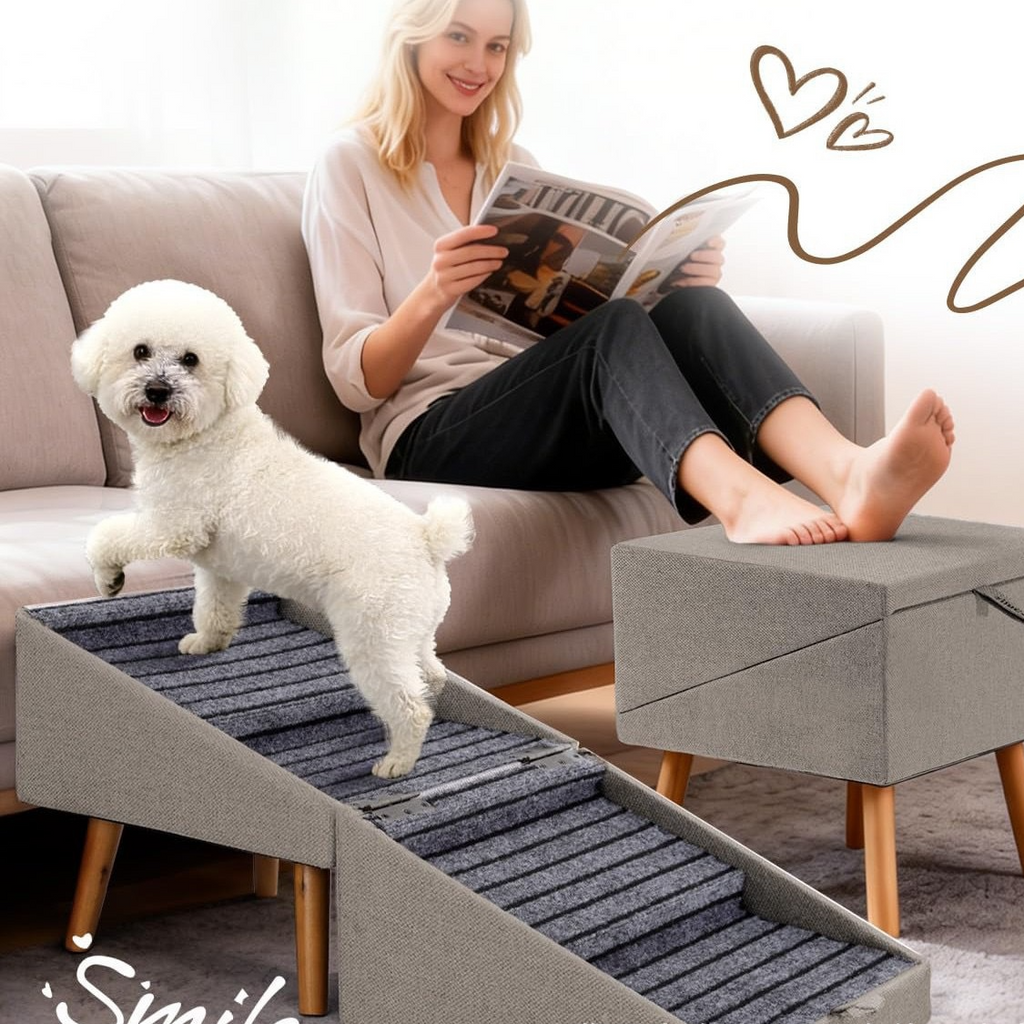Foldable Wood Pet Step Stool