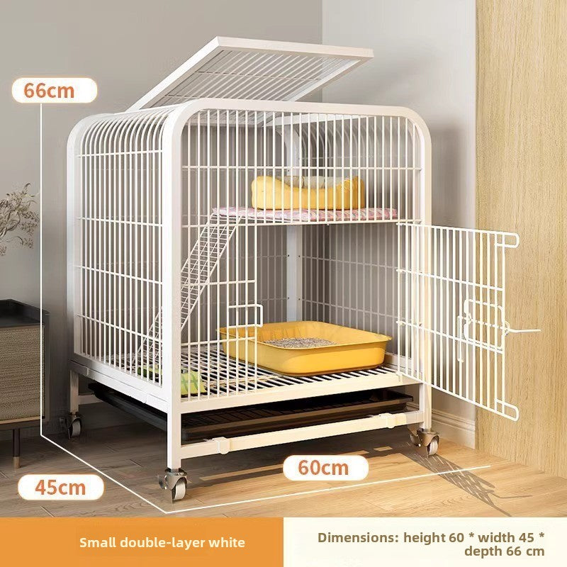 Four Story Indoor Cat Cage with Reinforced Frame