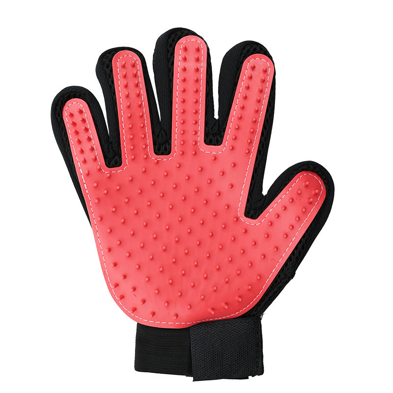 Pet Grooming Gloves — Deshedding Bath Brush for Dogs & Cats