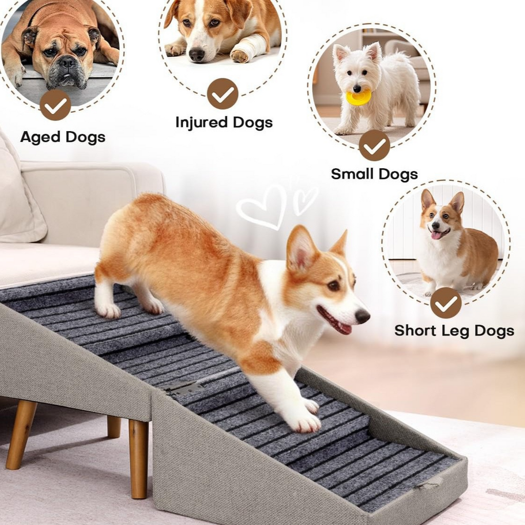 Foldable Wood Pet Step Stool