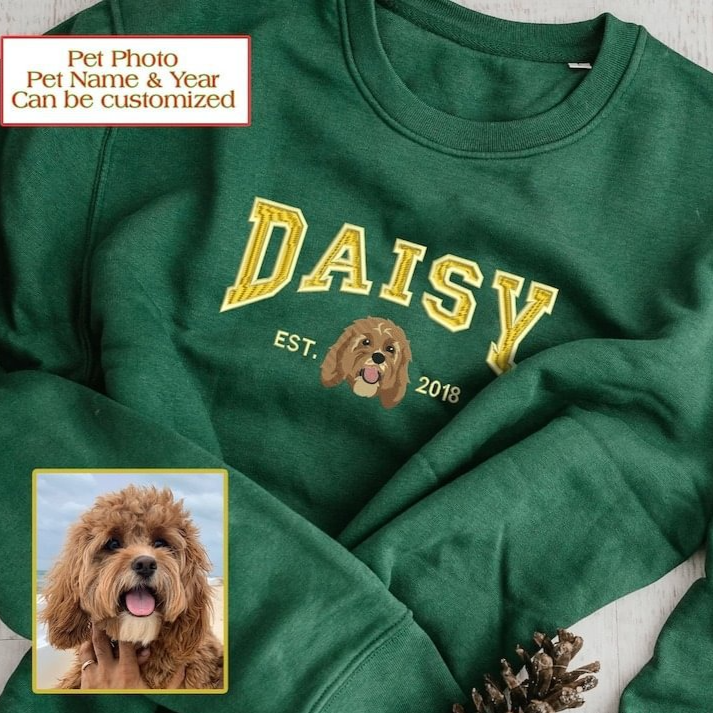 Custom Pet Embroidered Sweatshirt