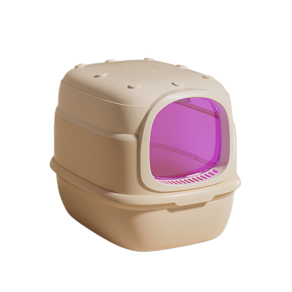 Fully Enclosed Cat Litter Box with UV Sterilization