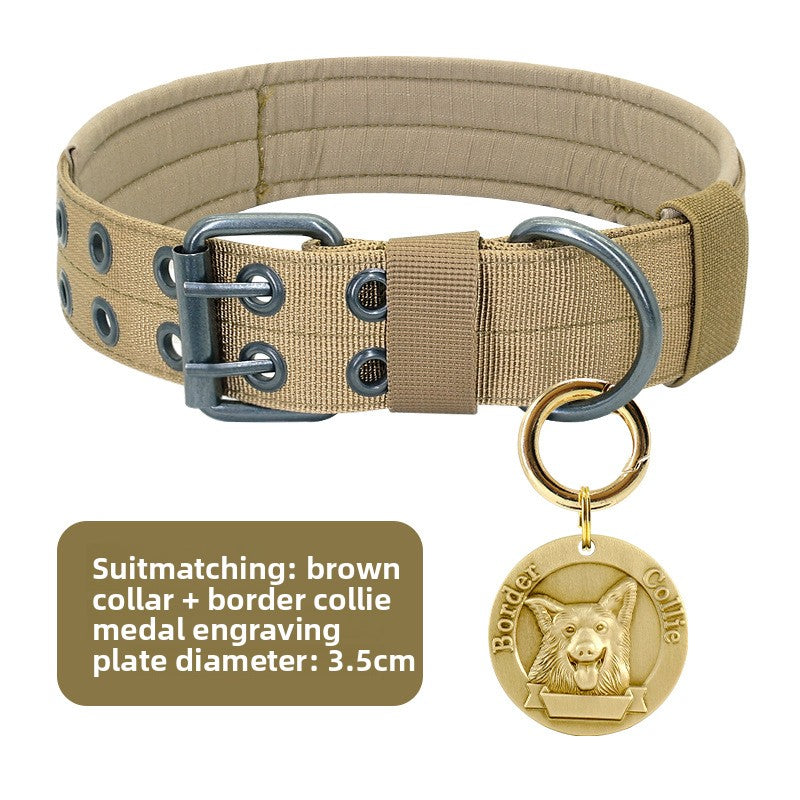 Adjustable Dog Collar with Leash for Medium Large Breeds