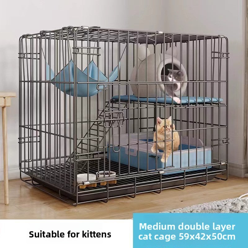 Four Story Indoor Cat Cage with Reinforced Frame