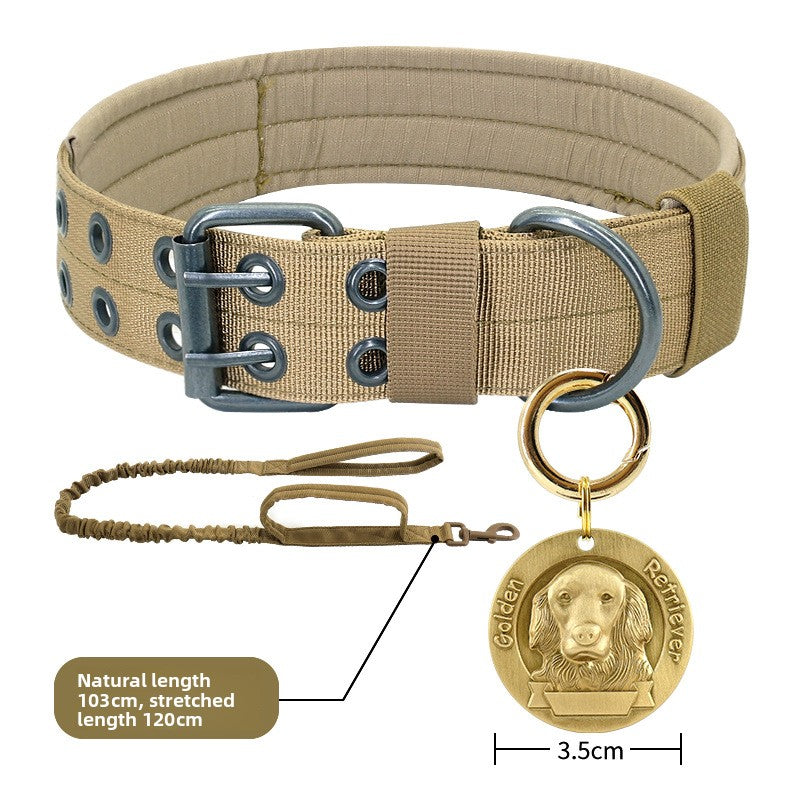 Adjustable Dog Collar with Leash for Medium Large Breeds