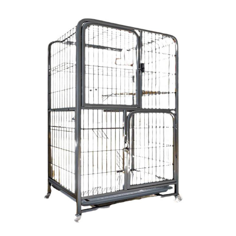 Four Story Indoor Cat Cage with Reinforced Frame