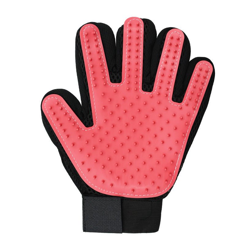 Pet Grooming Gloves — Deshedding Bath Brush for Dogs & Cats