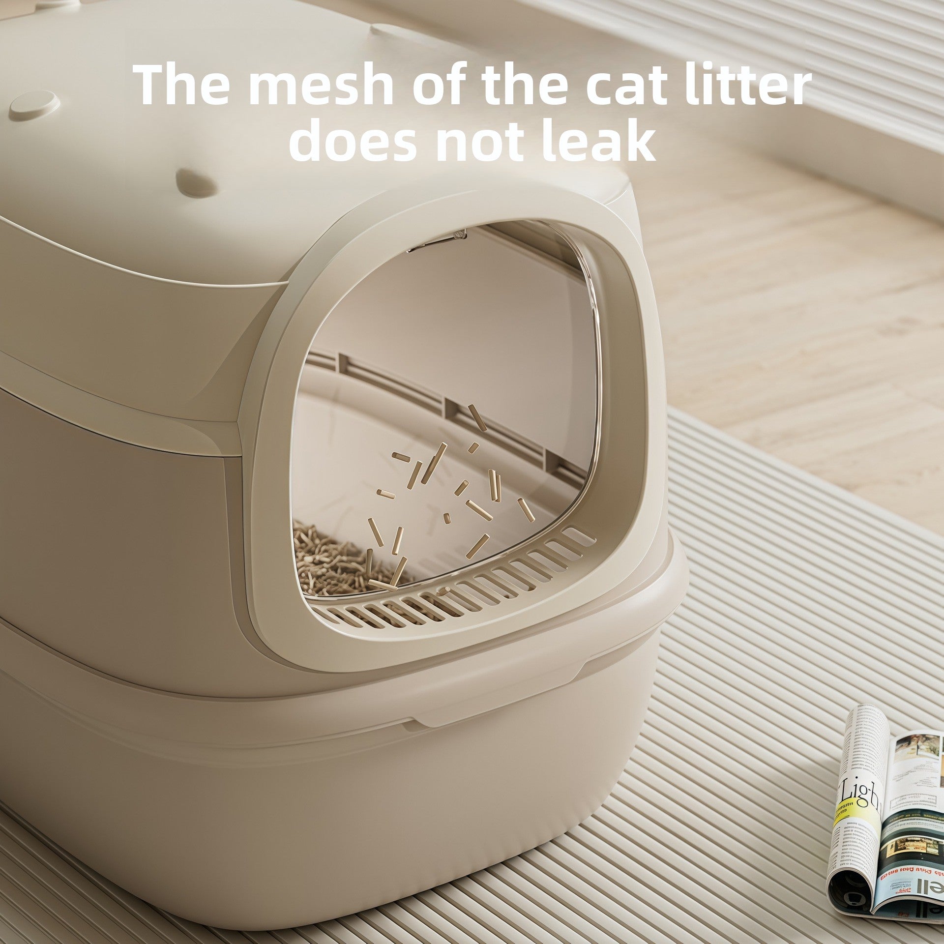 Fully Enclosed Cat Litter Box with UV Sterilization