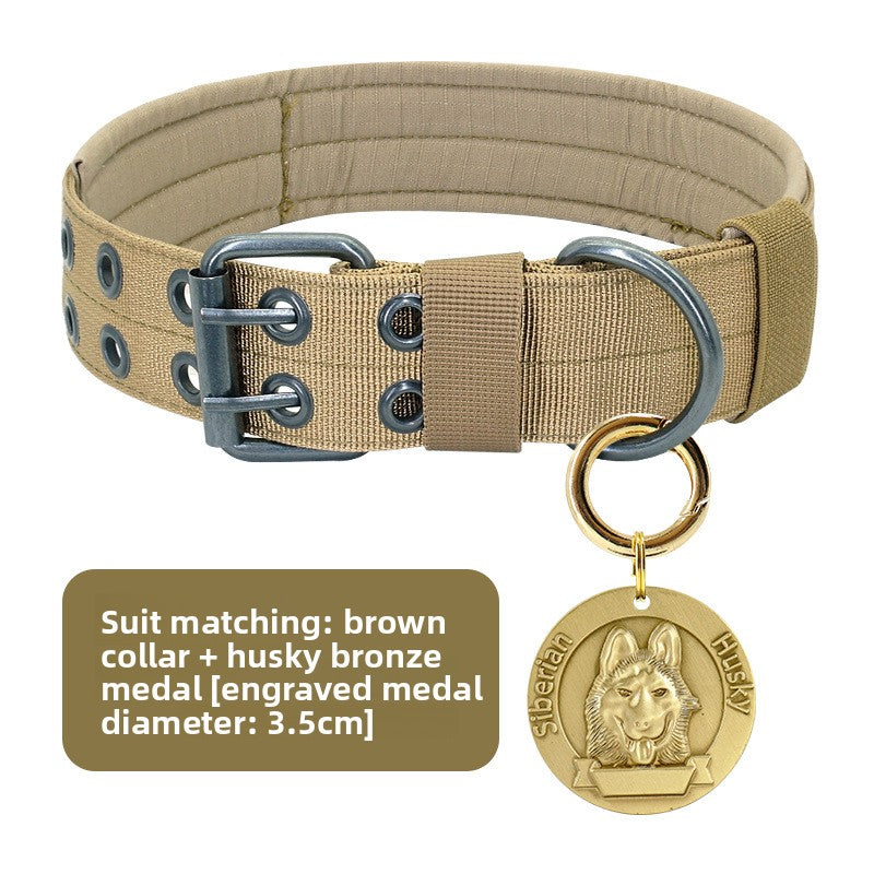 Adjustable Dog Collar with Leash for Medium Large Breeds