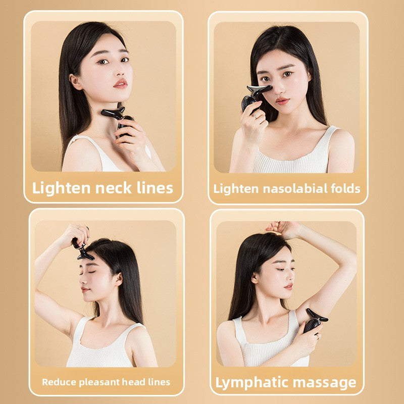 Introduce a massage device to reduce nasolabial folds on the face