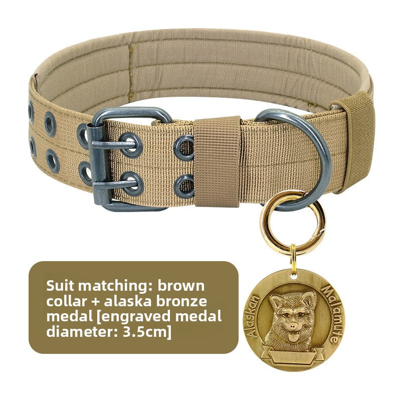 Adjustable Dog Collar with Leash for Medium Large Breeds