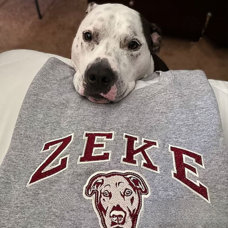 Custom Pet Embroidered Sweatshirt