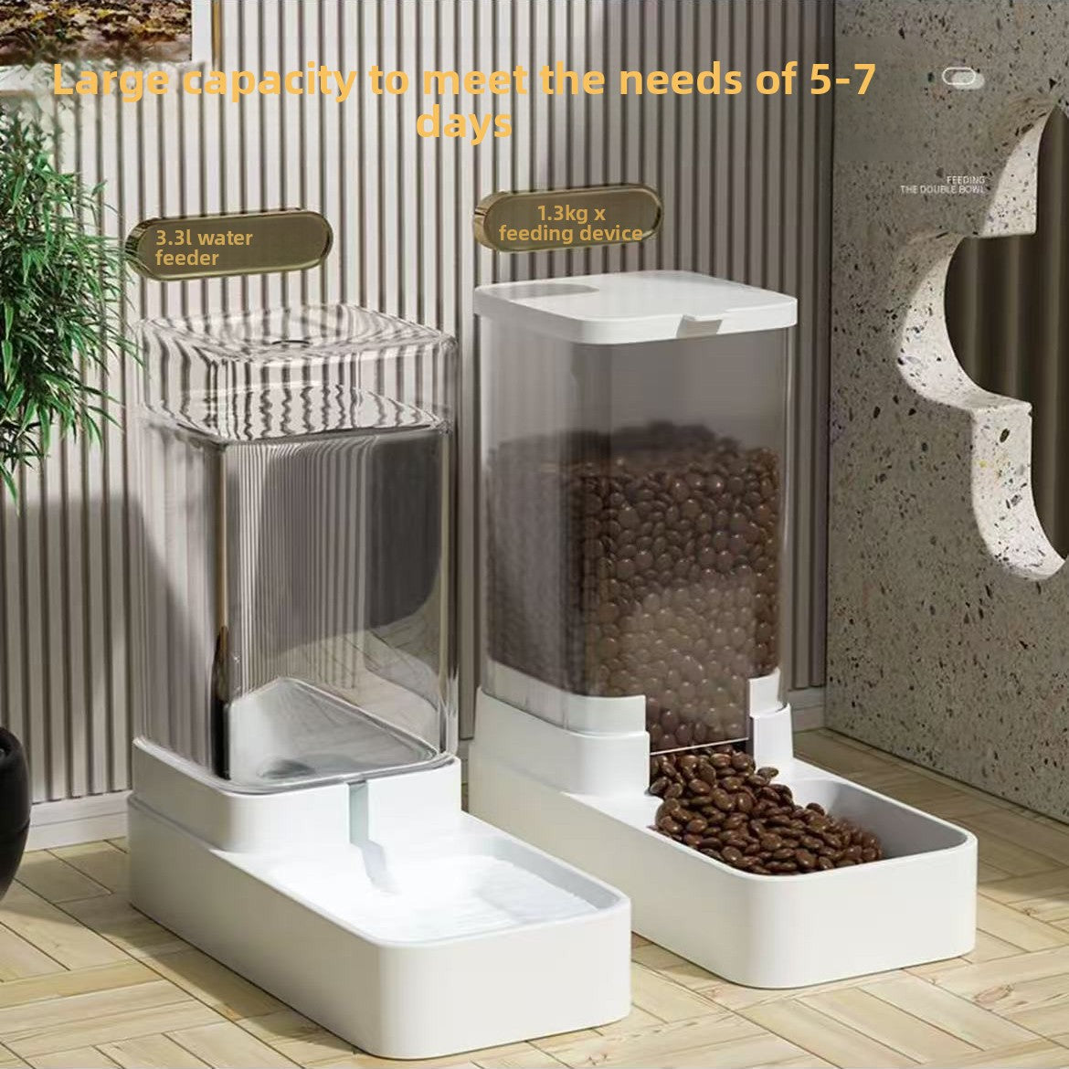 Automatic Pet Water Dispenser and Food Feeder