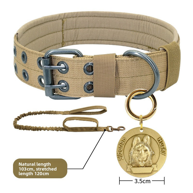 Adjustable Dog Collar with Leash for Medium Large Breeds