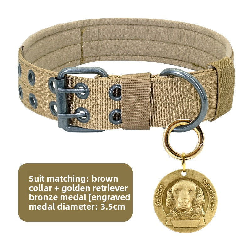 Adjustable Dog Collar with Leash for Medium Large Breeds