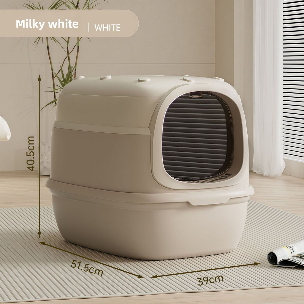 Fully Enclosed Cat Litter Box with UV Sterilization