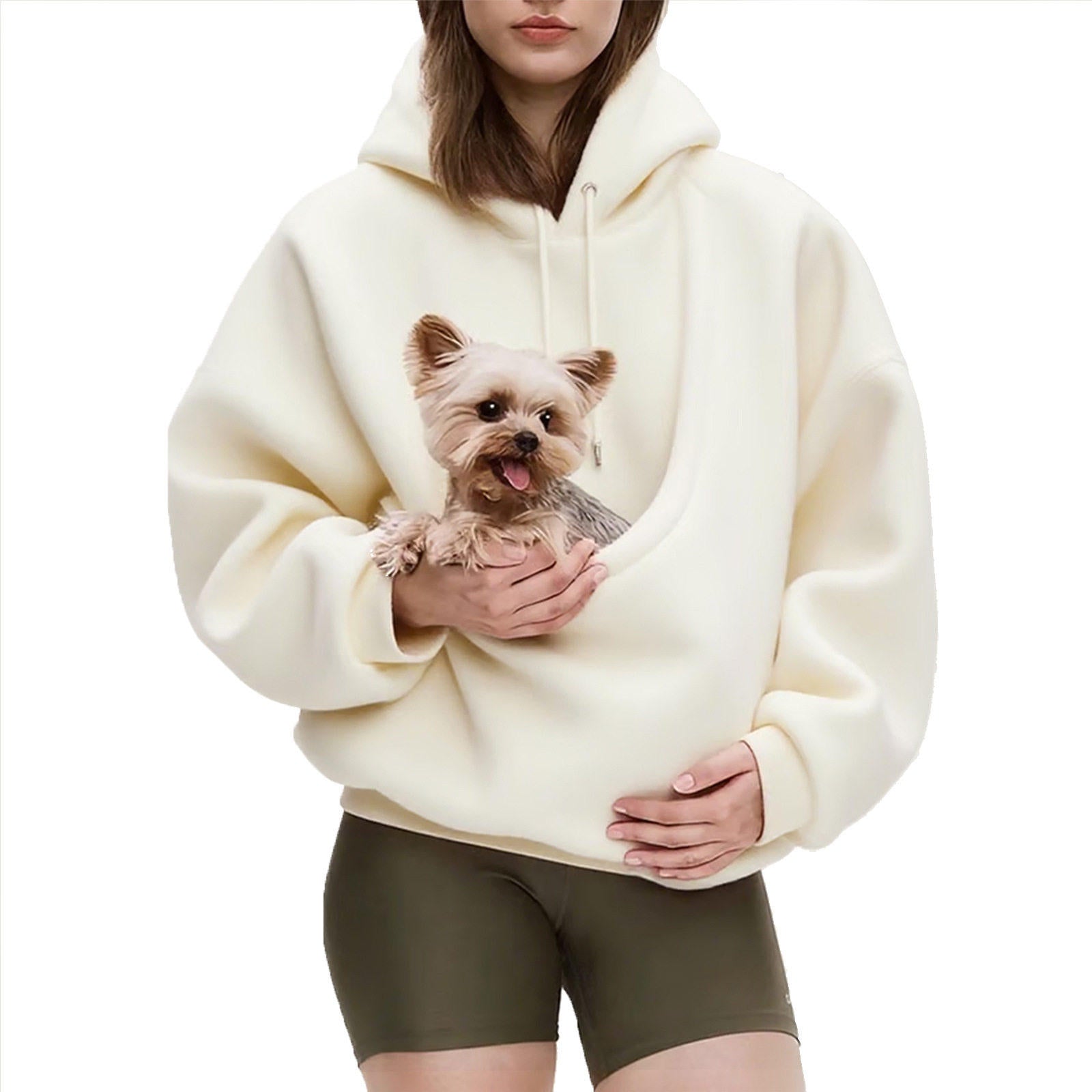 Hooded Plush Pet Carrier Sweatshirt