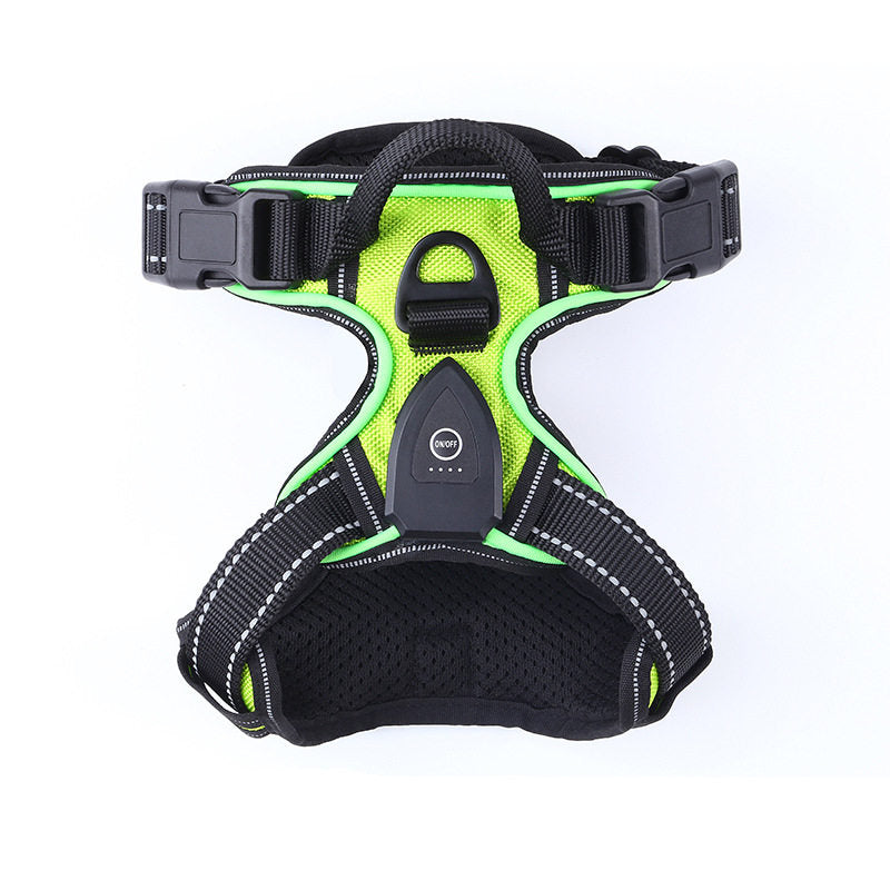USB Rechargeable LED Light Up Dog Harness Leash